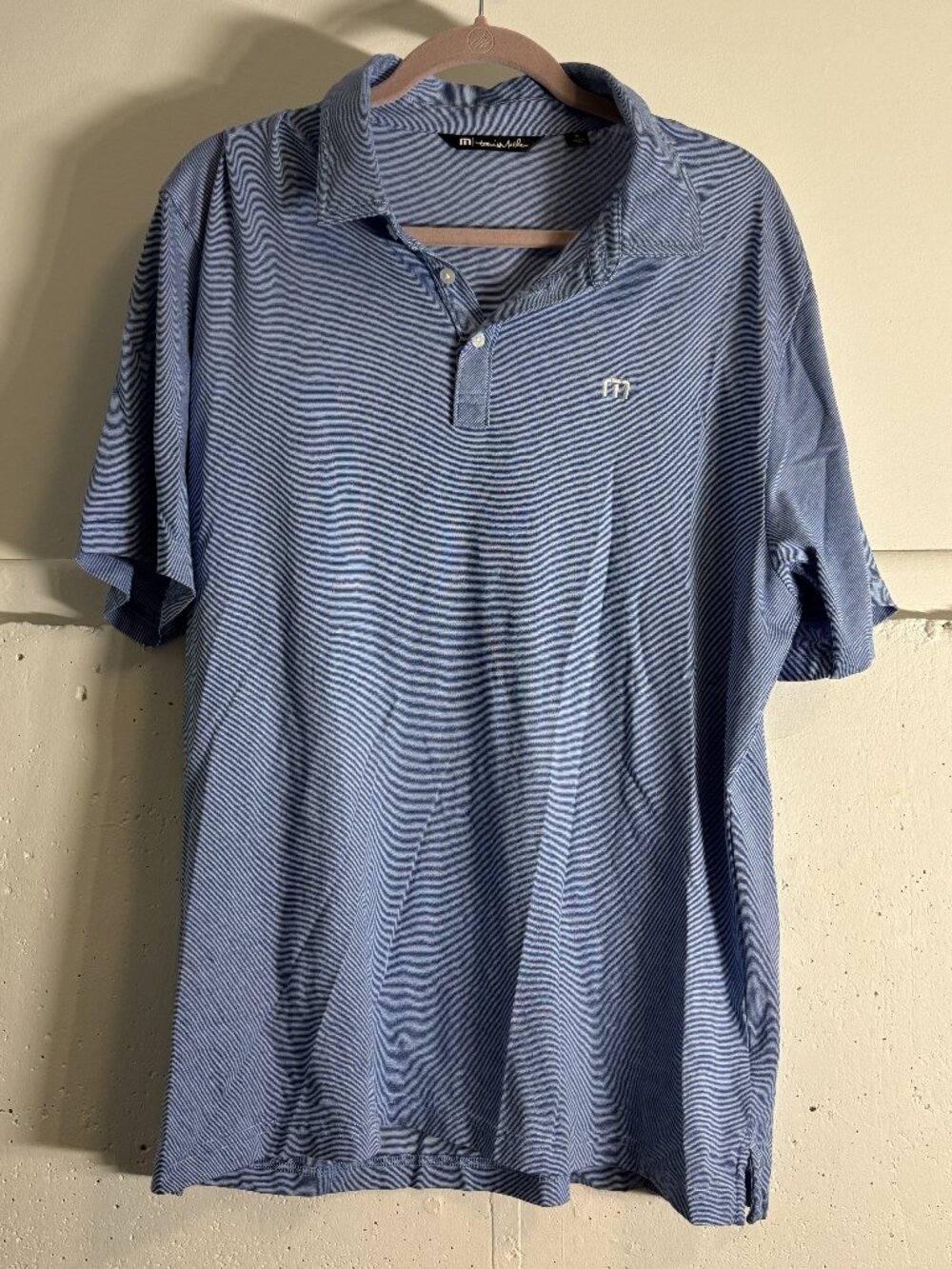 Travis Mathew Blue Short-Sleeve Polo